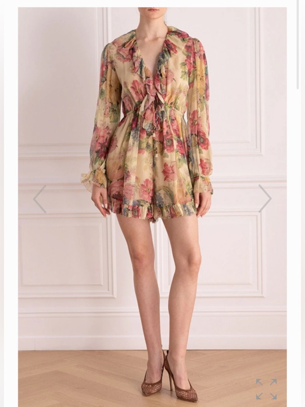 Zimmermann style OPT women’s long sleeve mini  summer dress size M - Picture 14 of 16